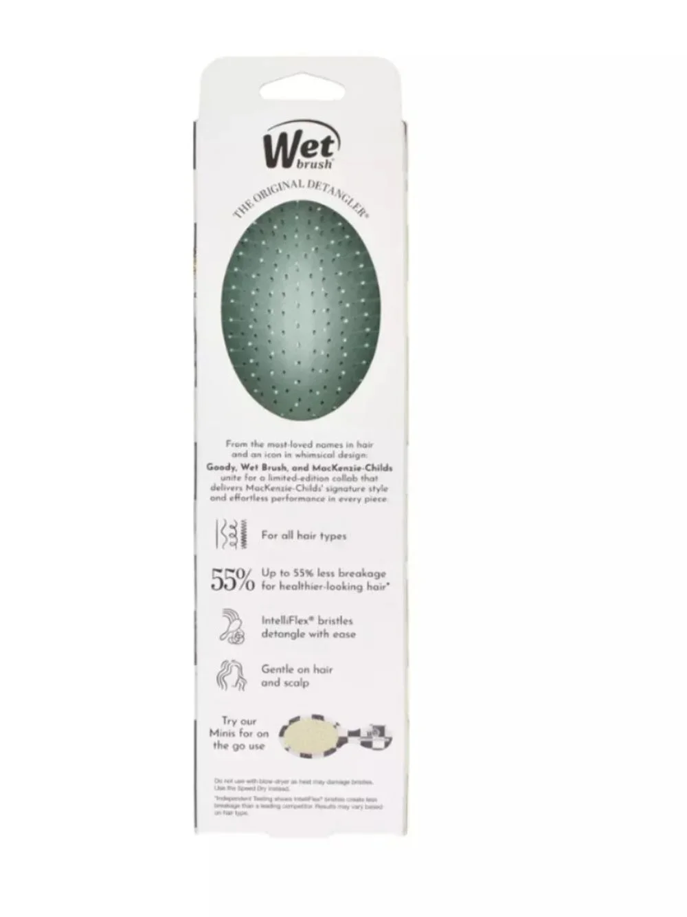 Wet Brush x MacKenzie Childs OG Detangler Hair Brush - Butterfly Toile